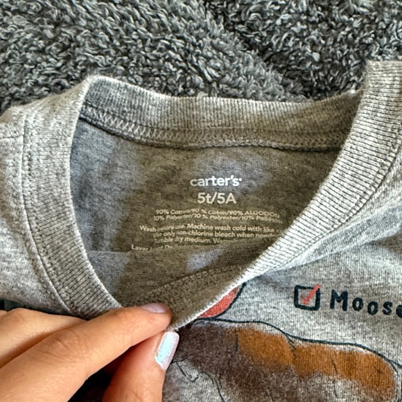 Kids Long Sleeve Gray Shirt - Picture 4 of 8